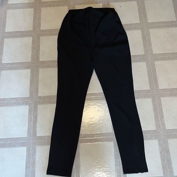 EUC ASOS DESIGN MATERNITY UNDER BUMP BLACK SPLIT HEM PANTS/SLACKS SIZE 6 - Picture 4 of 9
